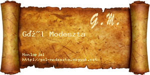 Gál Modeszta névjegykártya